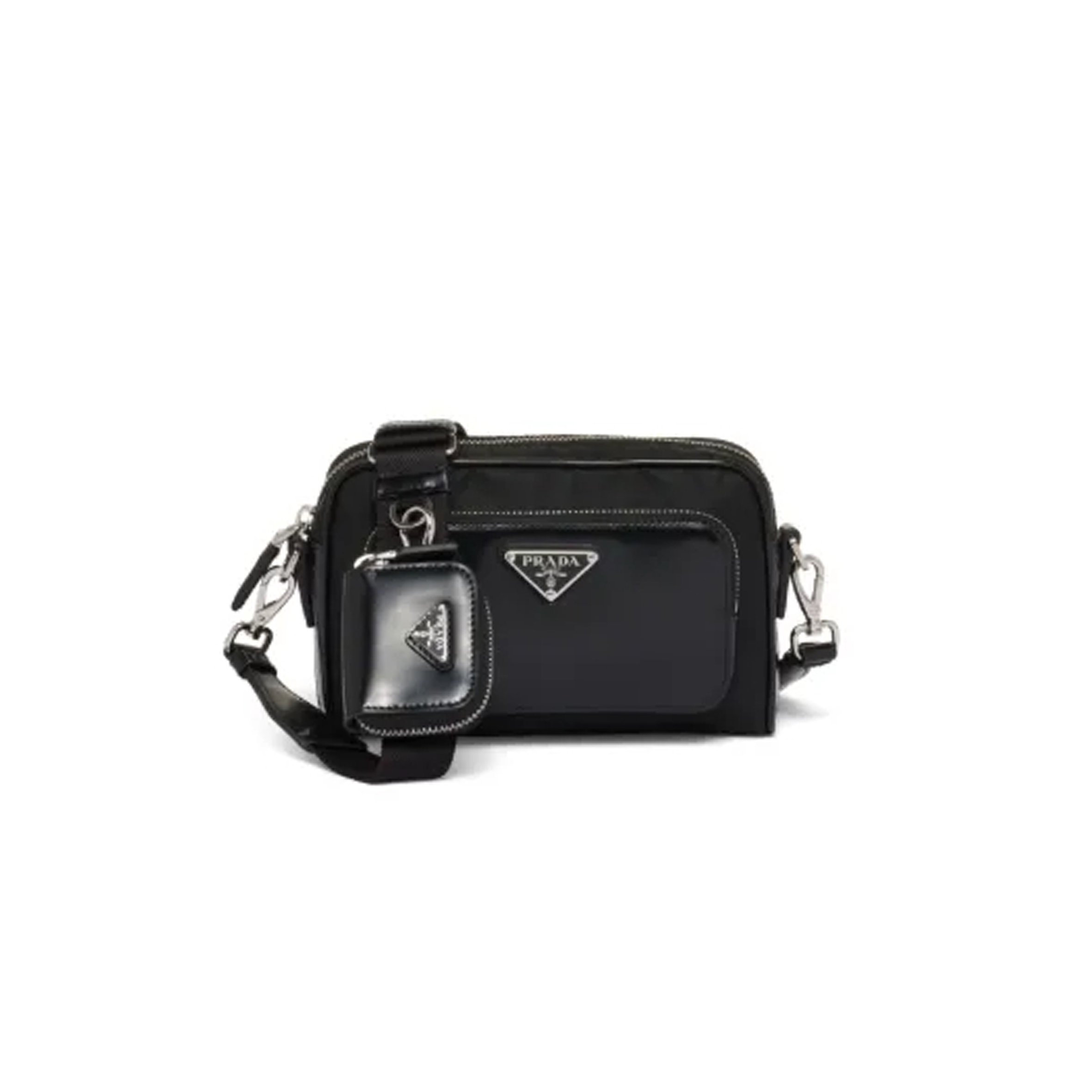PRADA BANDOLERA TRIANGLE-LOGO MESSENGER BAG 2VH130 (22*14*3.5cm)
